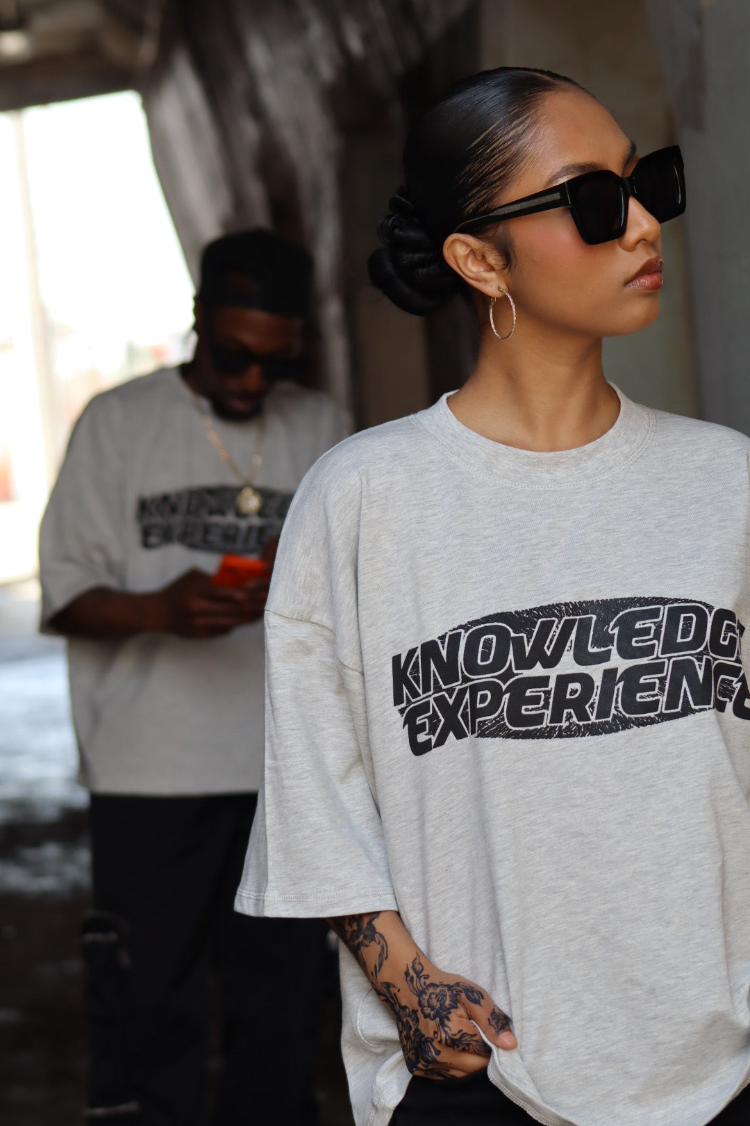 CORE CROPPED TEE // 01 heather grey